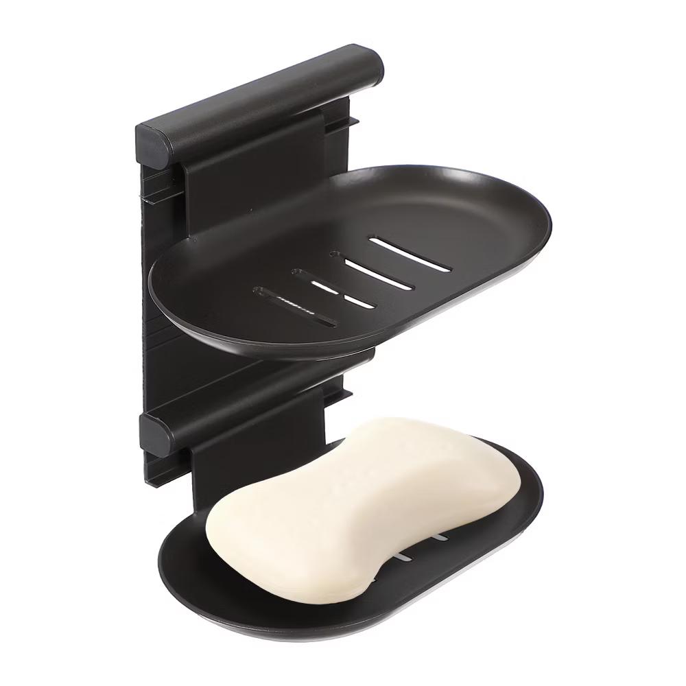 Adhesive Soap Dish Holder, No Drilling Double Wall Mounted Shower Soap Dish - Image 8