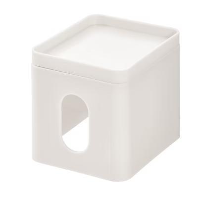 Recycled Plastic Facial Tissue Box Cover with Storage Tray, The Cade Collection – 5" 6" 5.375", Coconut - Image 5