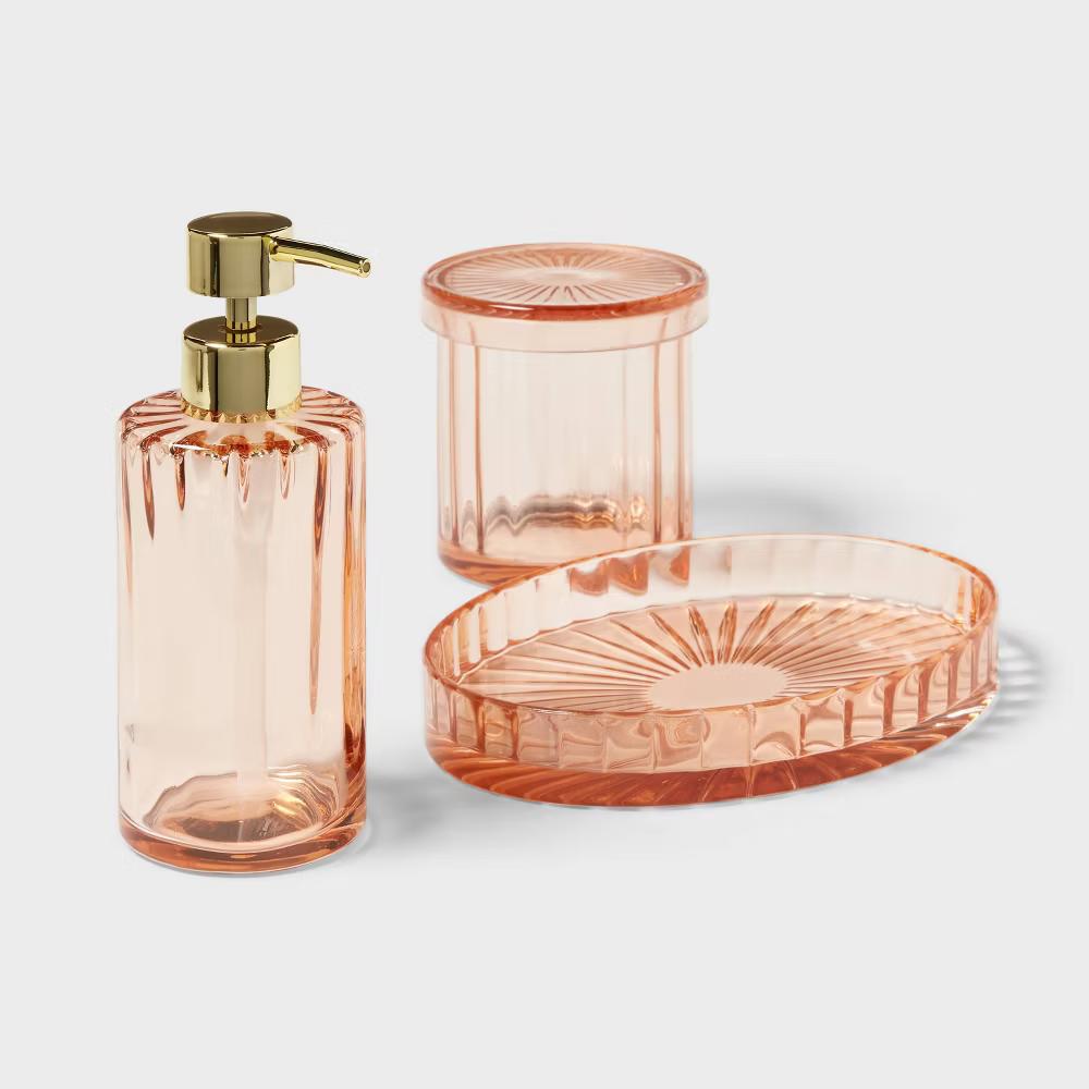 Colored Glass Soap Pump Pink - Image 3
