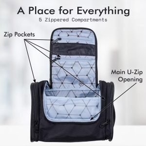 Merzon Dopp’r Ganger Travel Toiletry Kit Durable Organizer for Grooming & Travel Essentials