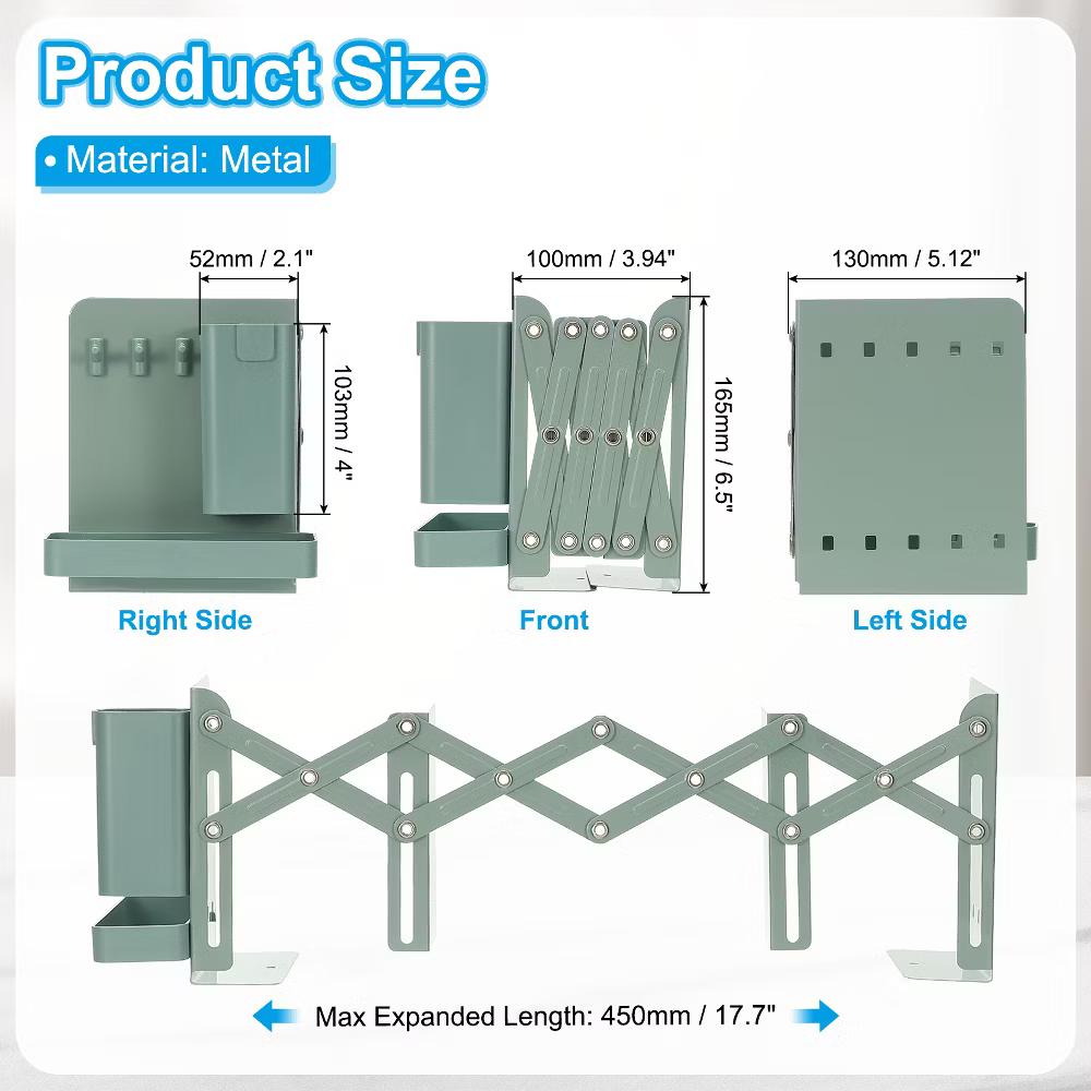 Adjustable Book Ends Heavy Duty Metal Adjustable Bookends Book Holders Organizer - Image 16