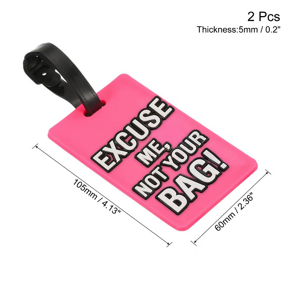 Adjustable Strap Backpack Travel ID Luggage Tags 2 Pcs - Image 8