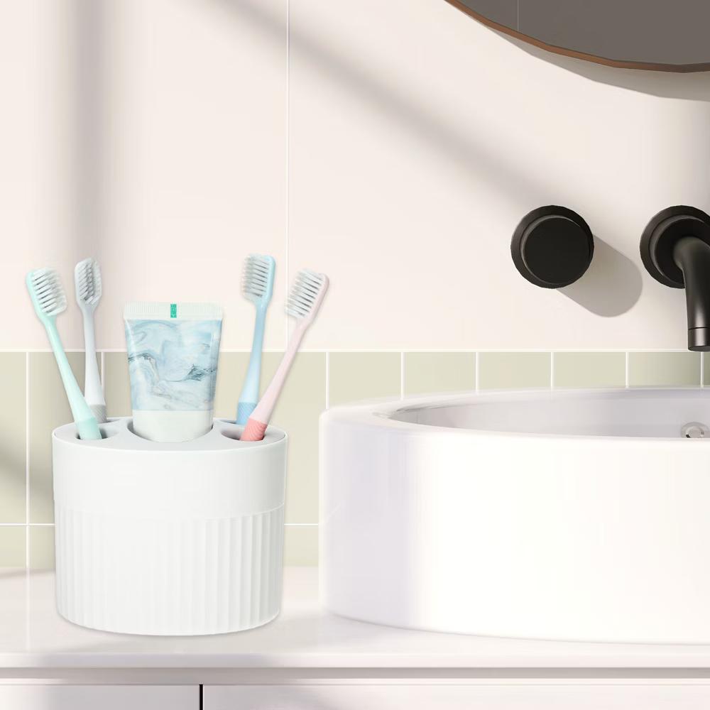 Bathroom 5-Slot Toothbrush Holders 4.69"x3.62"x3.73" 1 Pc - Image 14