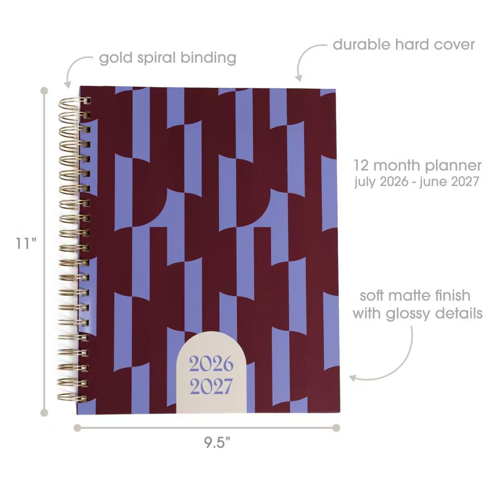 Pearhead 9.5"x11" 2026–2027 Weekly/Monthly Academic Planner with Stickers Purple/Maroon - Image 18