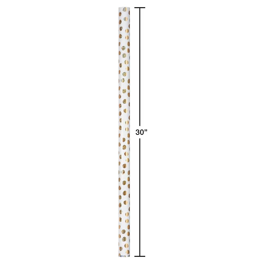 20 Sq Ft Gold Dots Wrapping Paper