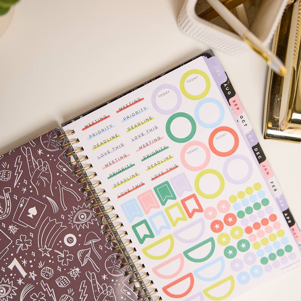 Happy Brands 6.3"x8.5" 2026-2027 Organized Lucky Day Small 12 Months Twin Loop Dated Student Planner - Image 8