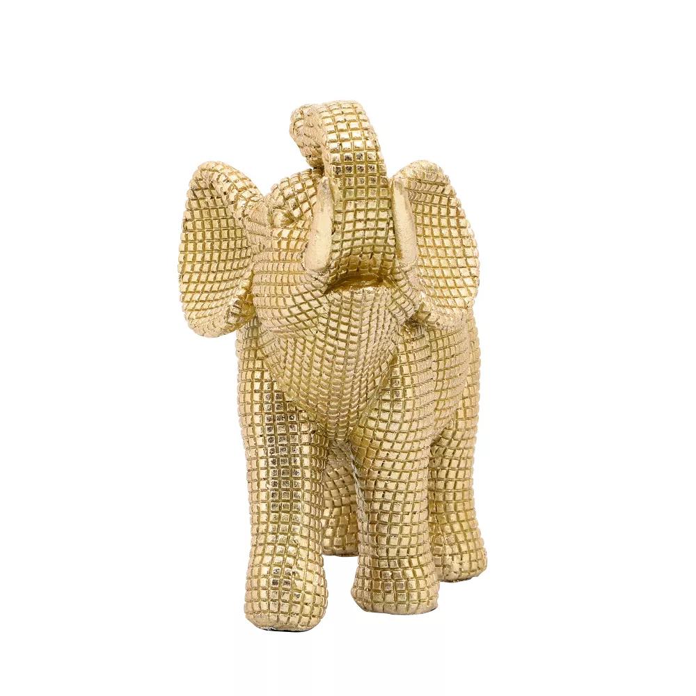 Sagebrook Home 7" Elephant Sculpture - Decorative Polyresin Elephant Statue For Home Decor - Table Accent, Desktop Figurine - Image 14