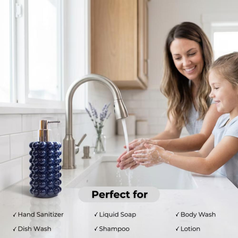 Better Trends Nova Bathroom Accessories 100% Resin Impeccably Crafted Soap Dispenser with Rust-Proof Pump for Bathroom & Kitchen Countertops - Image 23