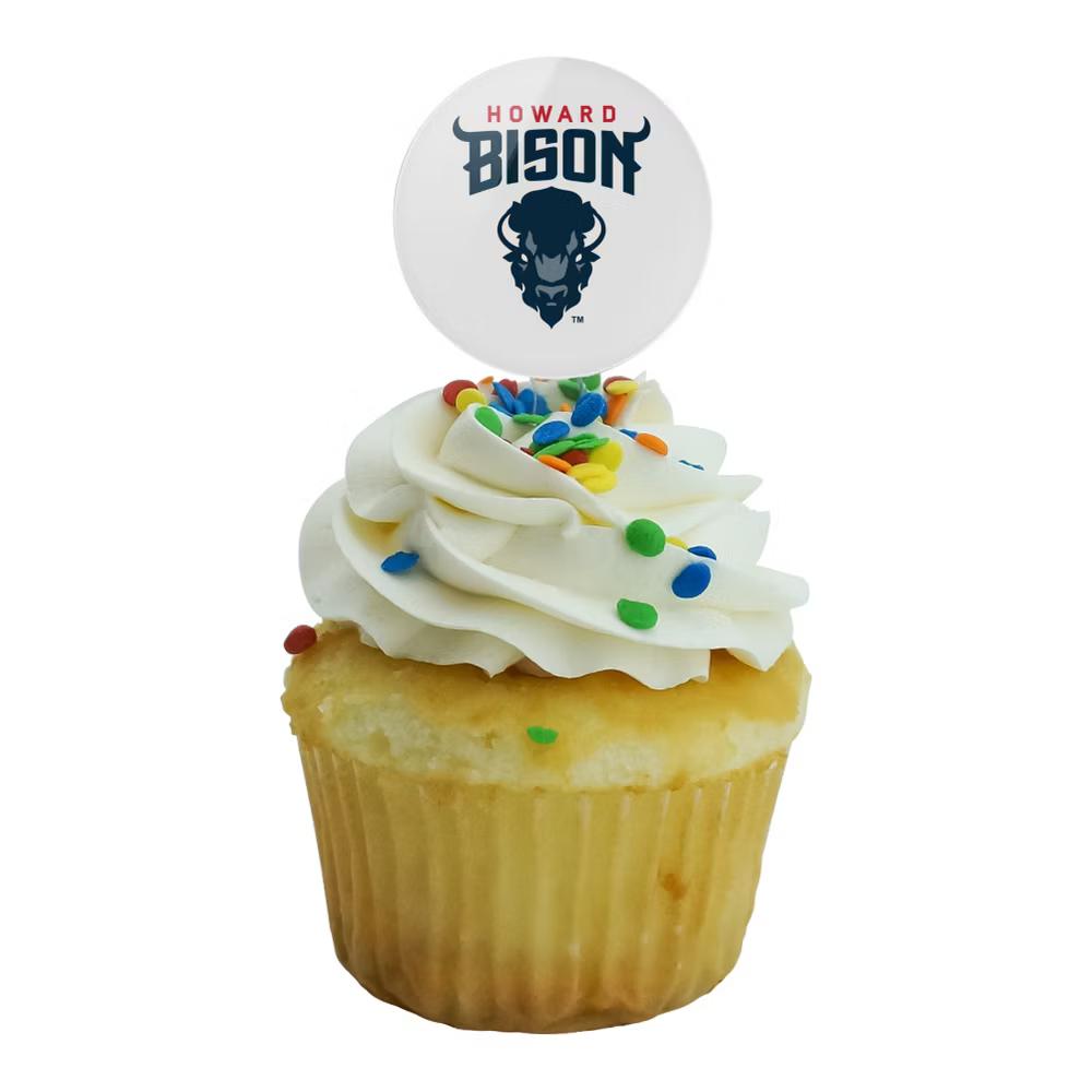 Howard University Bison Primary Logo Cupcake Picks Toppers Decoration Set of 6 - Image 5