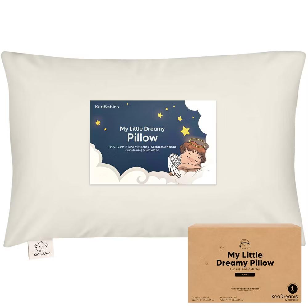 Jumbo Toddler Pillow with Pillowcase, 14X20 Soft Organic Toddler Pillows for Sleeping, Kids Travel Pillow - Image 10