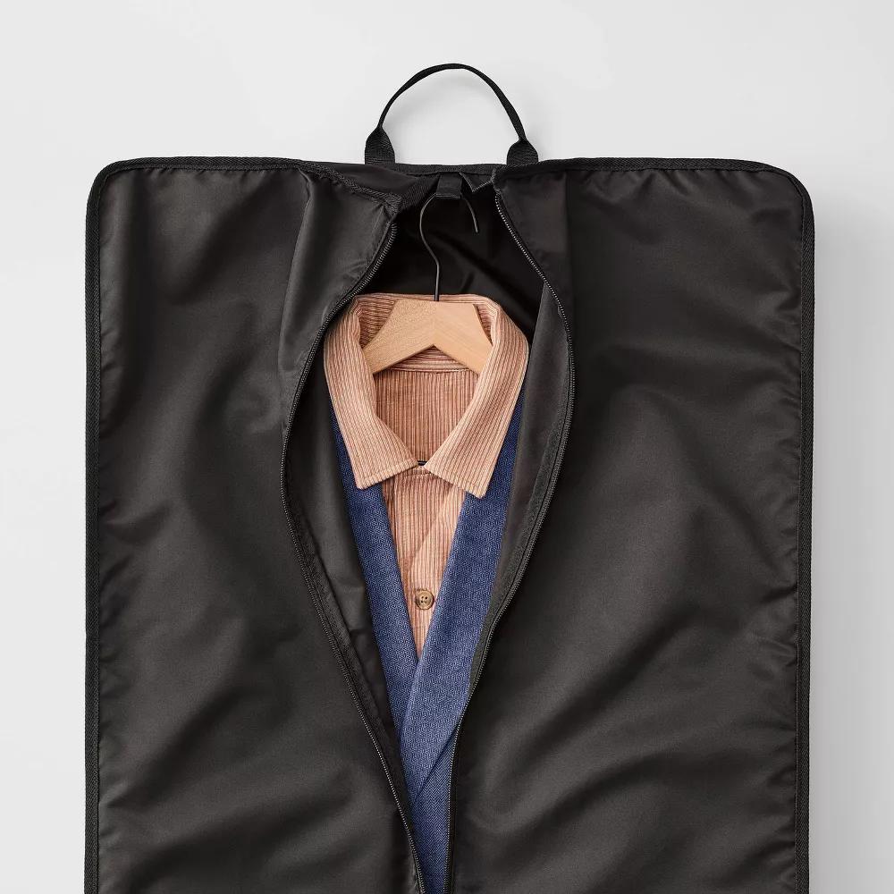 Large Garment Bag Black - ️: Solid, Water-Resistant, Lightweight Luggage - Image 4