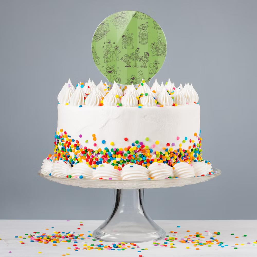 Vintage Holiday Pattern Acrylic Cake Topper Party Decoration for Wedding Anniversary Birthday Graduation - Image 3