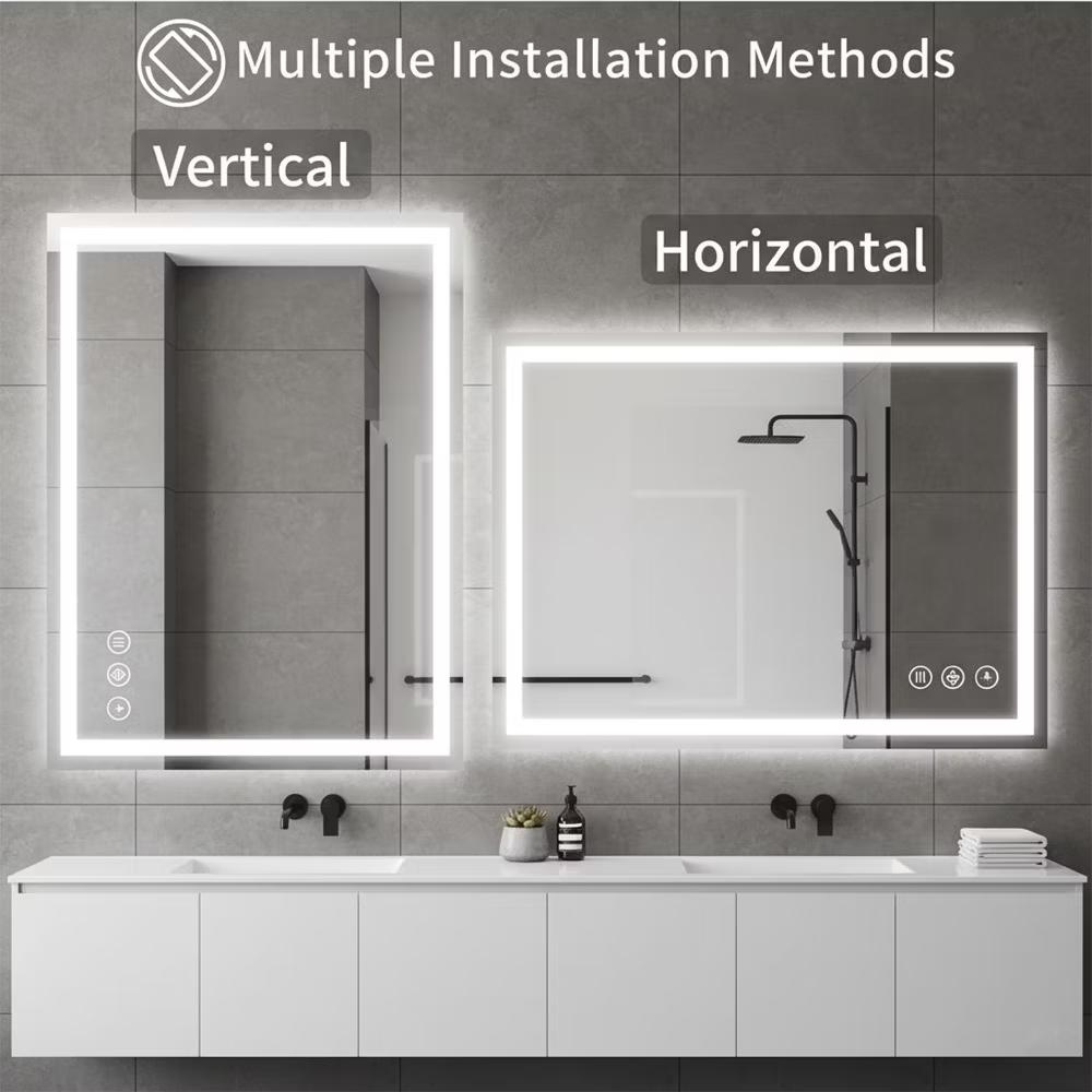 New England Stories Anti-Fog LED Bathroom Mirror with Dual Front & Backlit Lights - Image 4