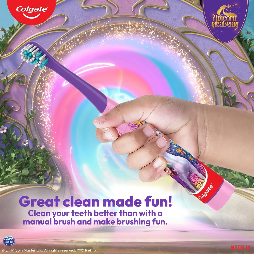 Unicorn Academy Kids' Battery Powered Toothbrush - Image 4