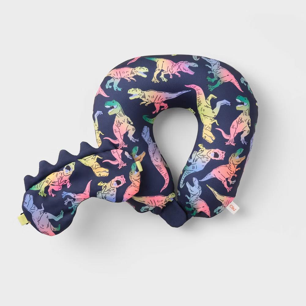 Kids' Neck Pillow and Eye mask Set Dino - Image 5
