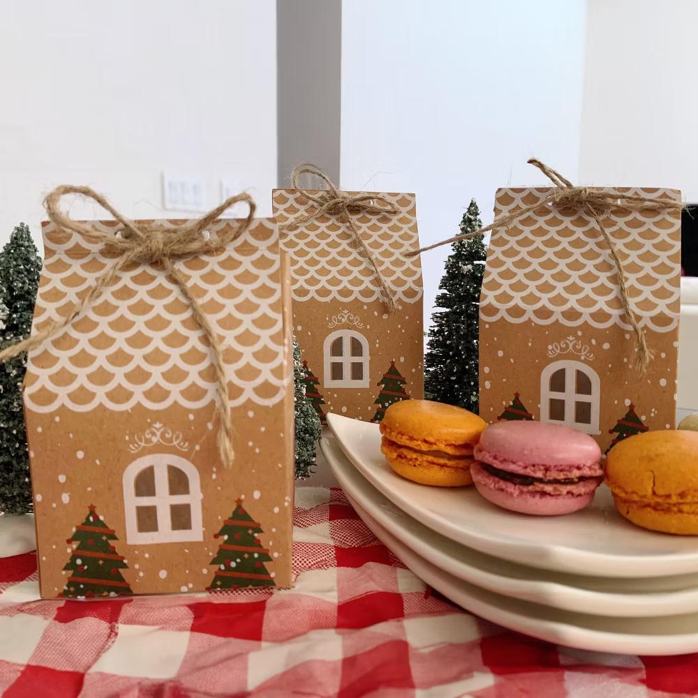 Xmas Gingerbread House Gift Boxes & Tags 10pcs - Image 4