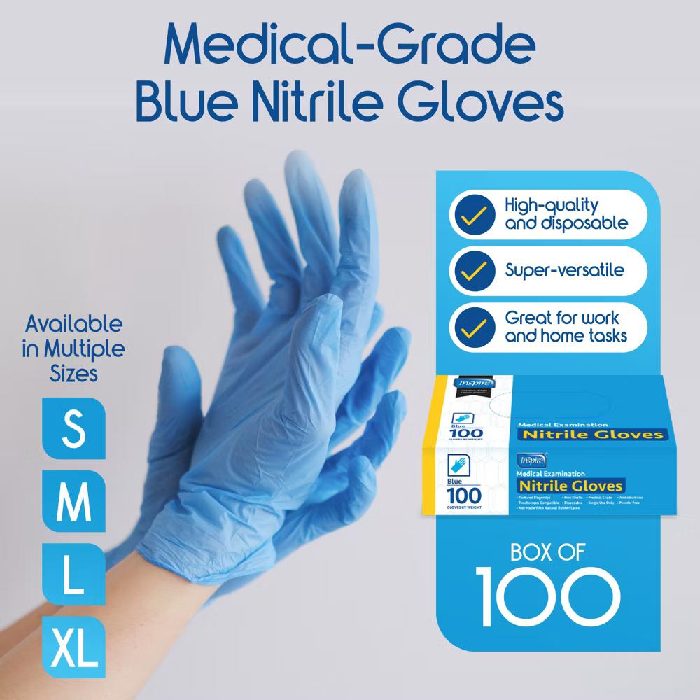 Inspire Nitrile Exam Gloves | THE ORIGINAL Quality Stretch Nitrile | 4.5 Gloves Disposable Latex Free Medical EMT - Image 4