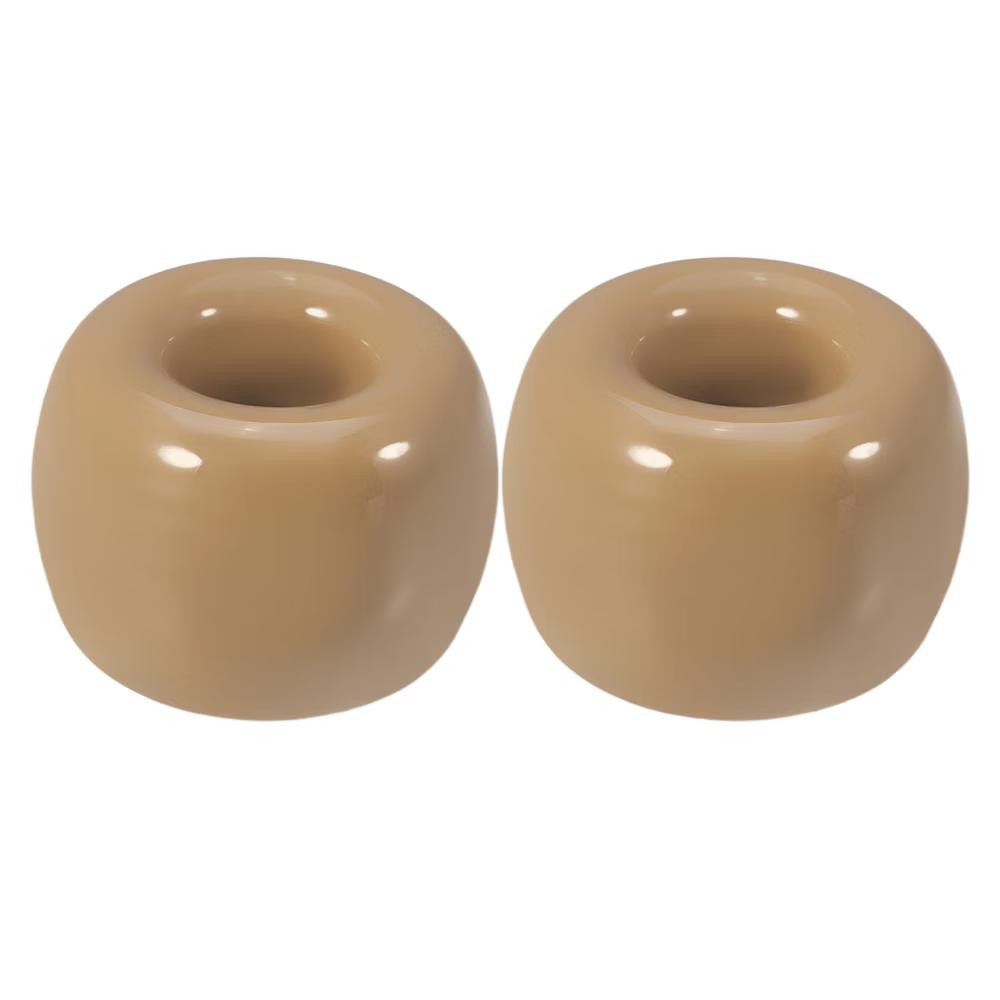 Bathroom Round Mini Ceramic Toothbrush Holder 1.65"x1.18" 2Pcs - Image 18