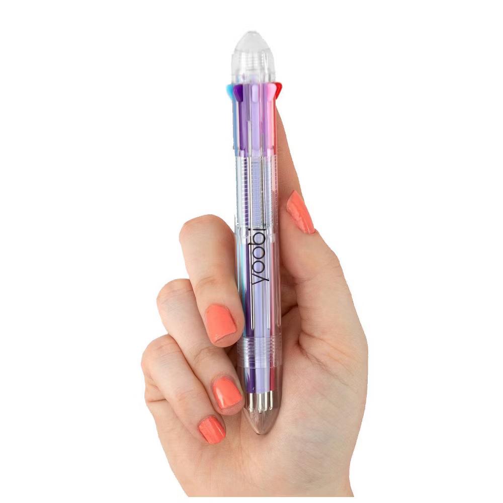 8" 1 Retractable Ballpoint Pen - Multicolor Clicky Pen with 1.0mm Point, Stationery & Office Supplies - Image 2