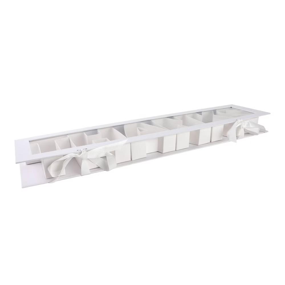Cook With Color 2"x28" 'Thanks' Word Gift Box White - Image 4