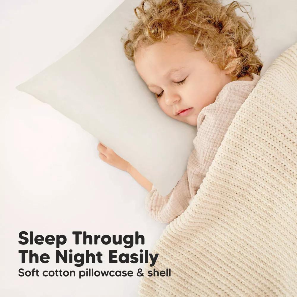 Jumbo Toddler Pillow with Pillowcase, 14X20 Soft Organic Toddler Pillows for Sleeping, Kids Travel Pillow - Image 3