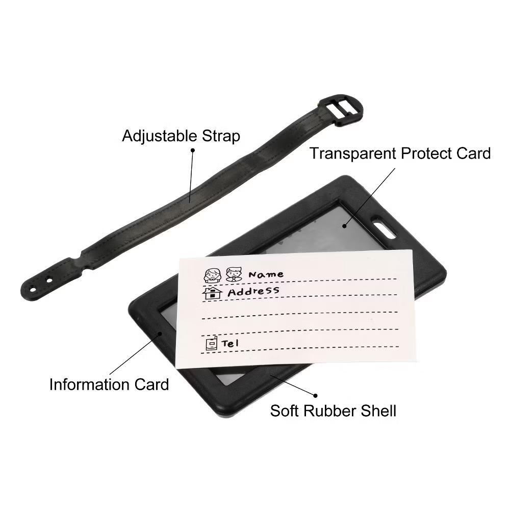 Adjustable Strap Backpack Travel ID Luggage Tags 2 Pcs - Image 3