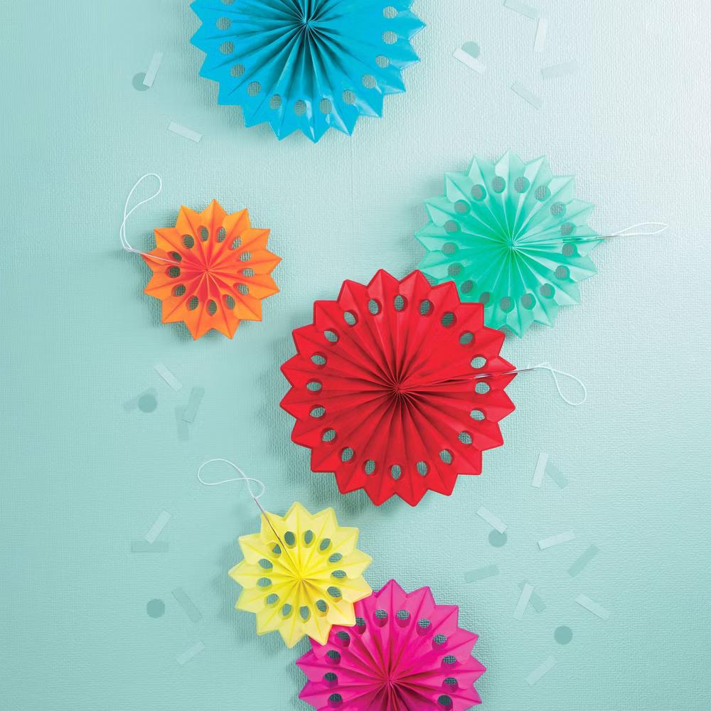6ct Paper Fans