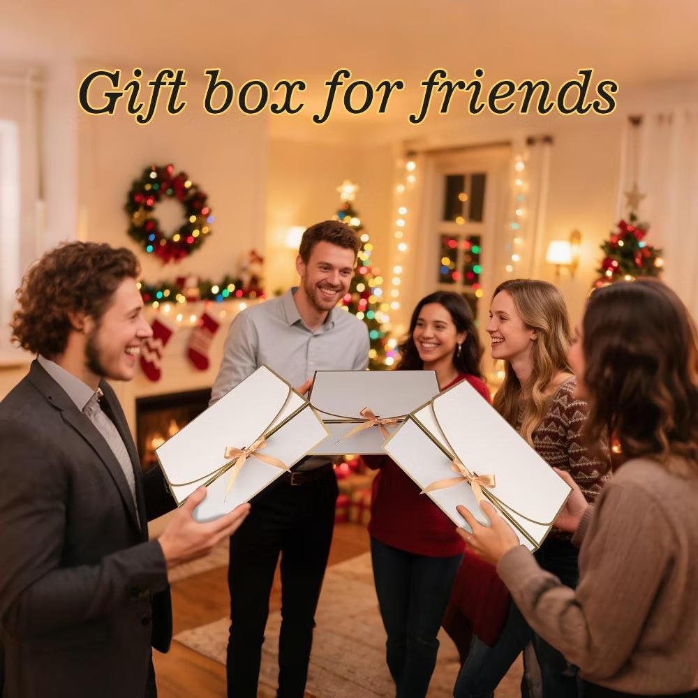 10 Pack Large White Gift Boxes with Lids 12.6x9.8x3.1 Inch for Bridesmaid Proposal Wedding Graduation Birthday Party - Image 3