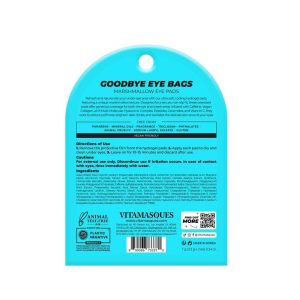 Vitamasques Goodbye Eye Bags Extra Coverage Hydrogel Eye - Marshmallow Mask - 0.24oz: Contains Hyaluronic Acid, Vegan, Unscented