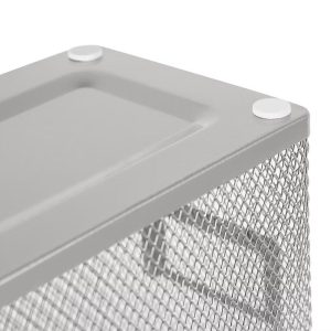 Mesh Magazine File Silver - Steel File Organizer & Storage Bin, 12" H, No Assembly Required