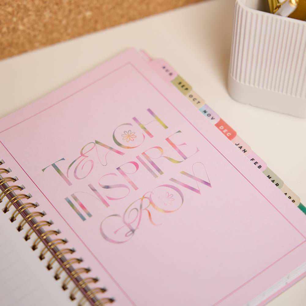 Happy Brands 2026-2027 6"x8.375" Organized Liminal Garden Small 12 Months Twin Loop Dated Teacher Planner - Image 3
