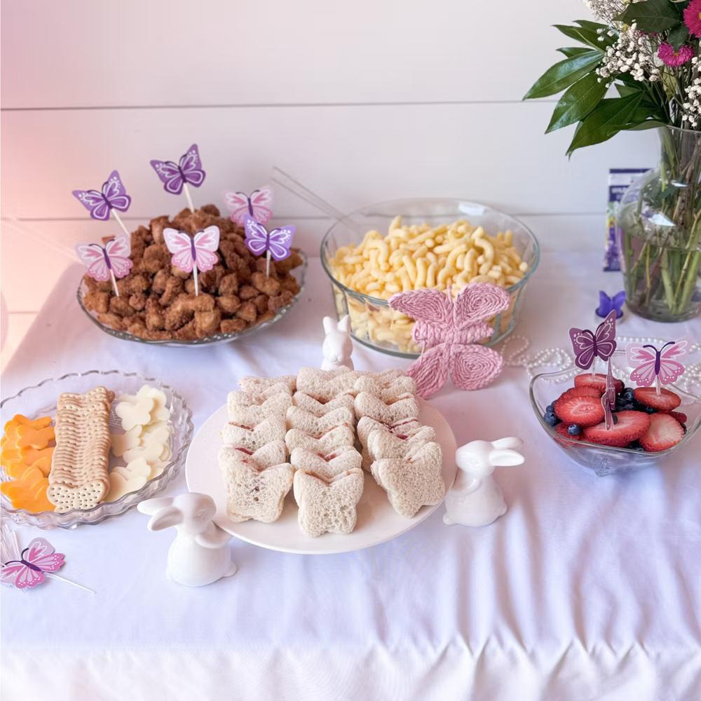 Beautiful Butterfly - Dessert Cupcake Toppers - Floral Baby Shower or Birthday Party Clear Treat Picks - Set of 24 - Image 7