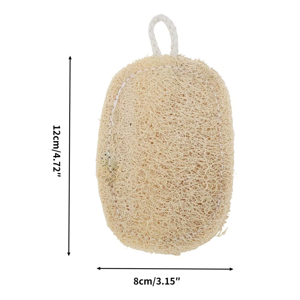 Double Layer Loofah Dish Sponge with Hanging Loop 3 Pcs - Image 2