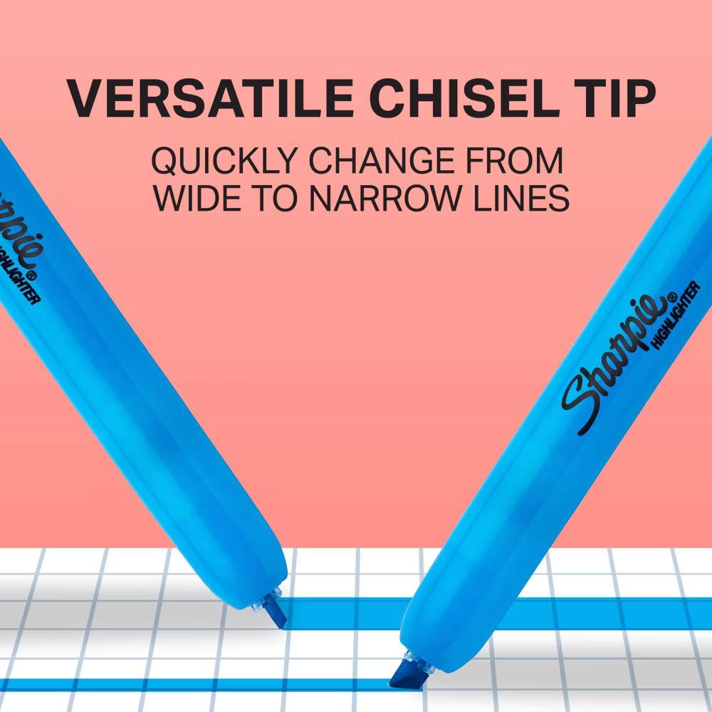 8ct Retractable Highlighters Chisel Tip Colorful