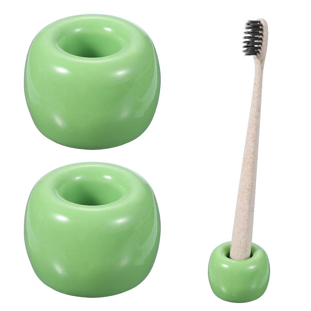 Mini Ceramics Toothbrush Holder Stands 2 Pcs - Image 11
