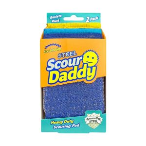 Heavy Duty Scouring Pad - 2ct: Foam, Steel Material