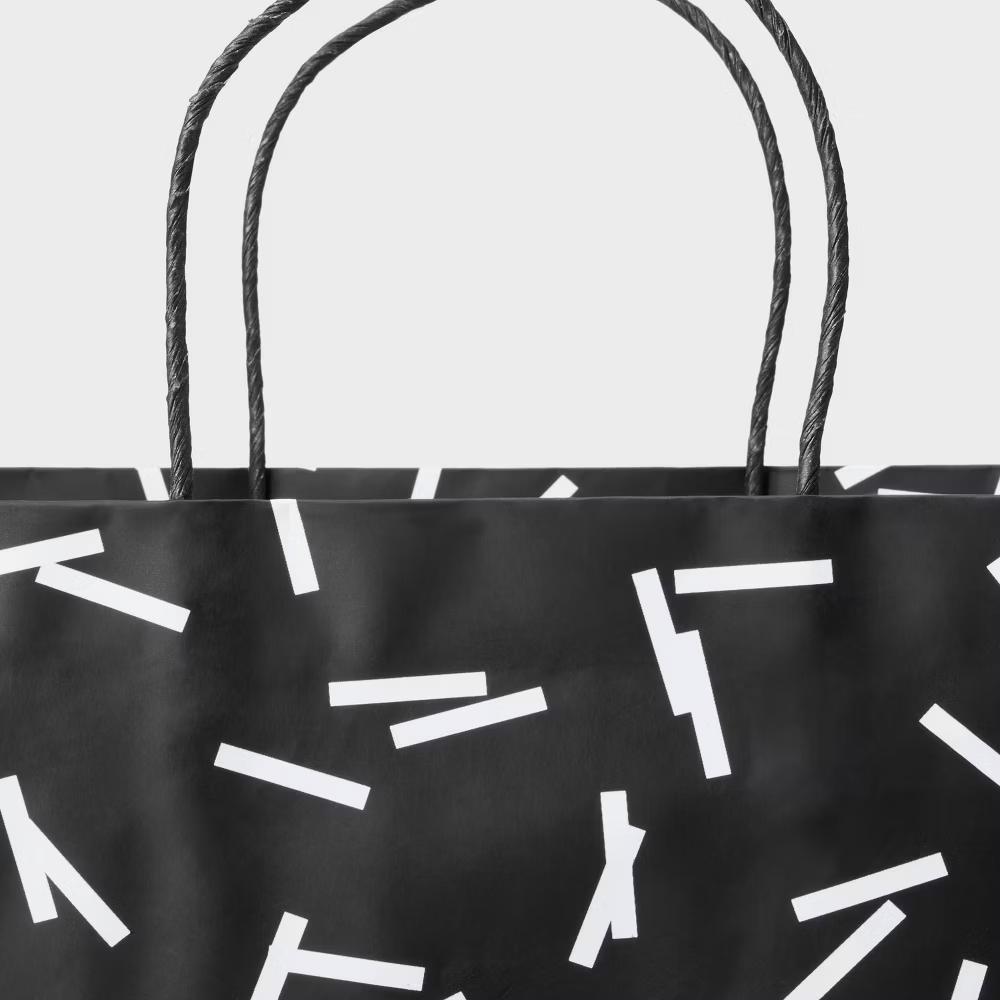Large Confetti Gift Bag Black/White