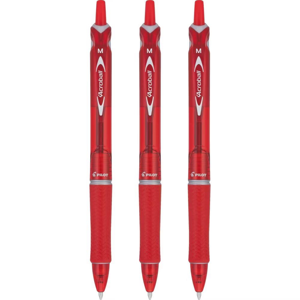 3pk Acroball Colors Ballpoint Pens Medium Point 1.0mm Red Ink - Image 2