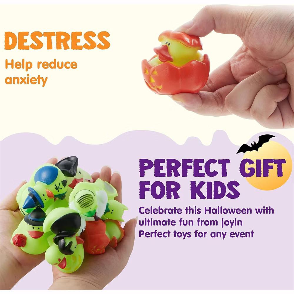 Halloween Party Supplies, Rubber Ducks Party Toys for Halloween Goodie Bag Fillers Decorations School Classroom Game Prizes Baby Bath Toy - Image 3