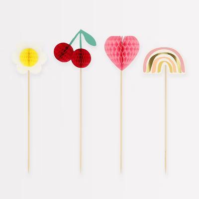 Happy Icons Cake Toppers (Pack of 4)