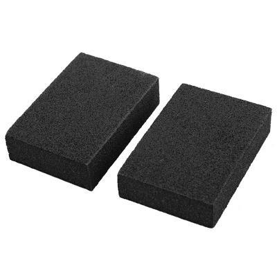 Household Washing Cleaning Brush Tool Kitchen Bathtub Pad Sponge Black 2 Pcs