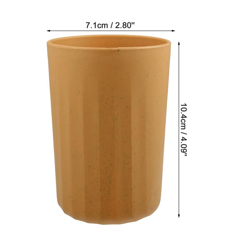 Bathroom Tumbler with Smooth Lines Wheat Straw Cup for Bathroom for Toothpaste 4.09''x2.80'' 1Pc - Image 41