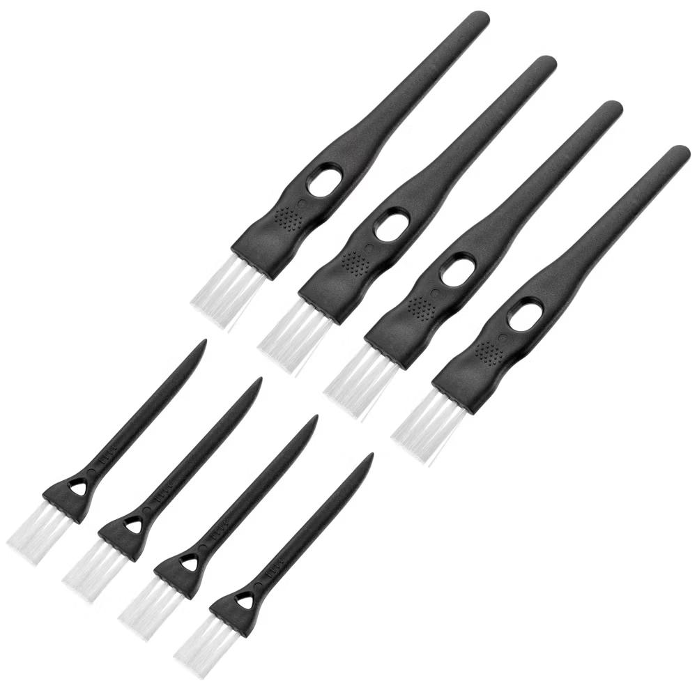Nylon Shaver Brush Cleaning Tool with Plastic Handle for Keyboard 8 Pcs