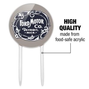 Ford Motor Company Vintage Logo Acrylic Cake Topper