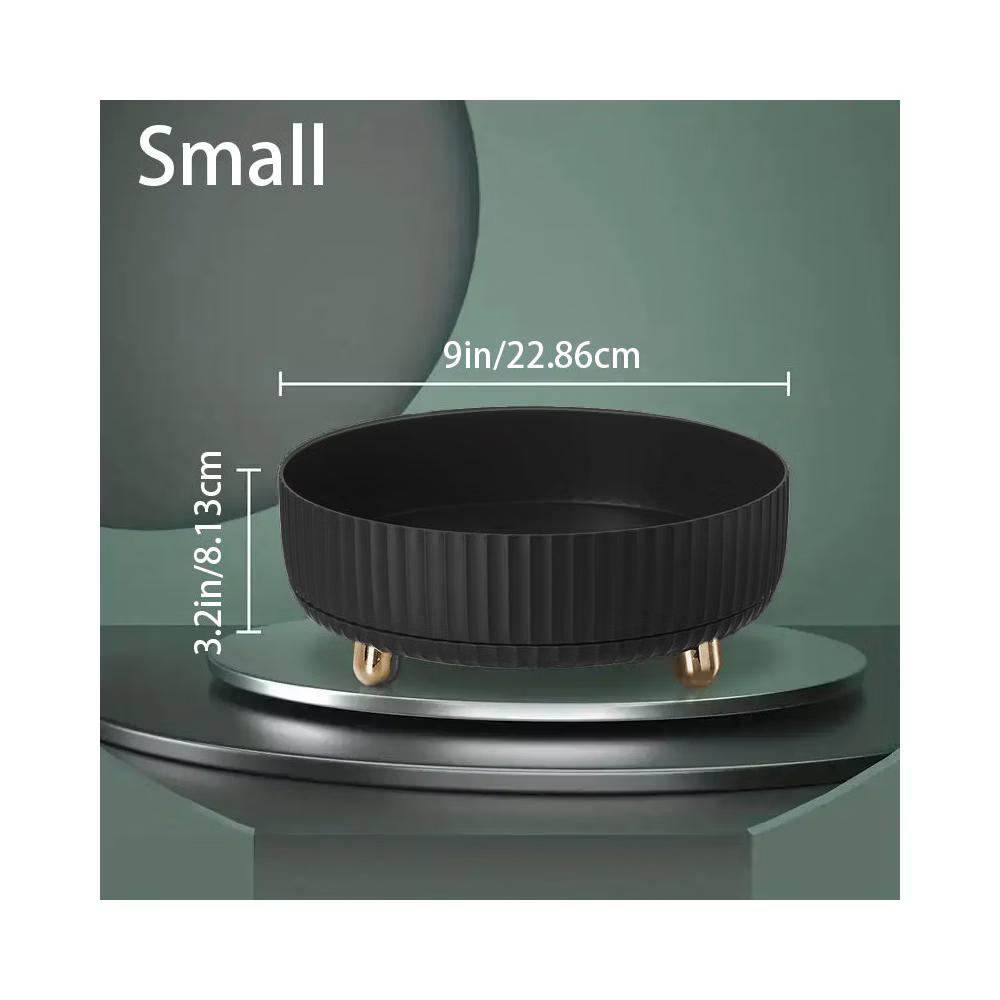 360 Degree Rotating Makeup Organizer Tray, Lazy Susan Perfume and Skincare Storage Organizer for Vanity, Dresser and Bathroom Countertop-black - Image 4