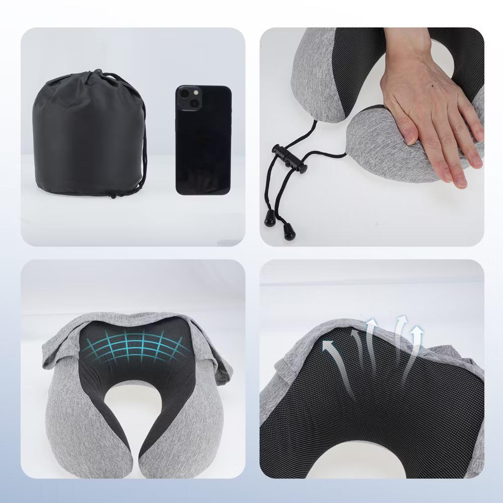 Travel Neck Pillow with Extra Large Hood 1 Set - Image 18