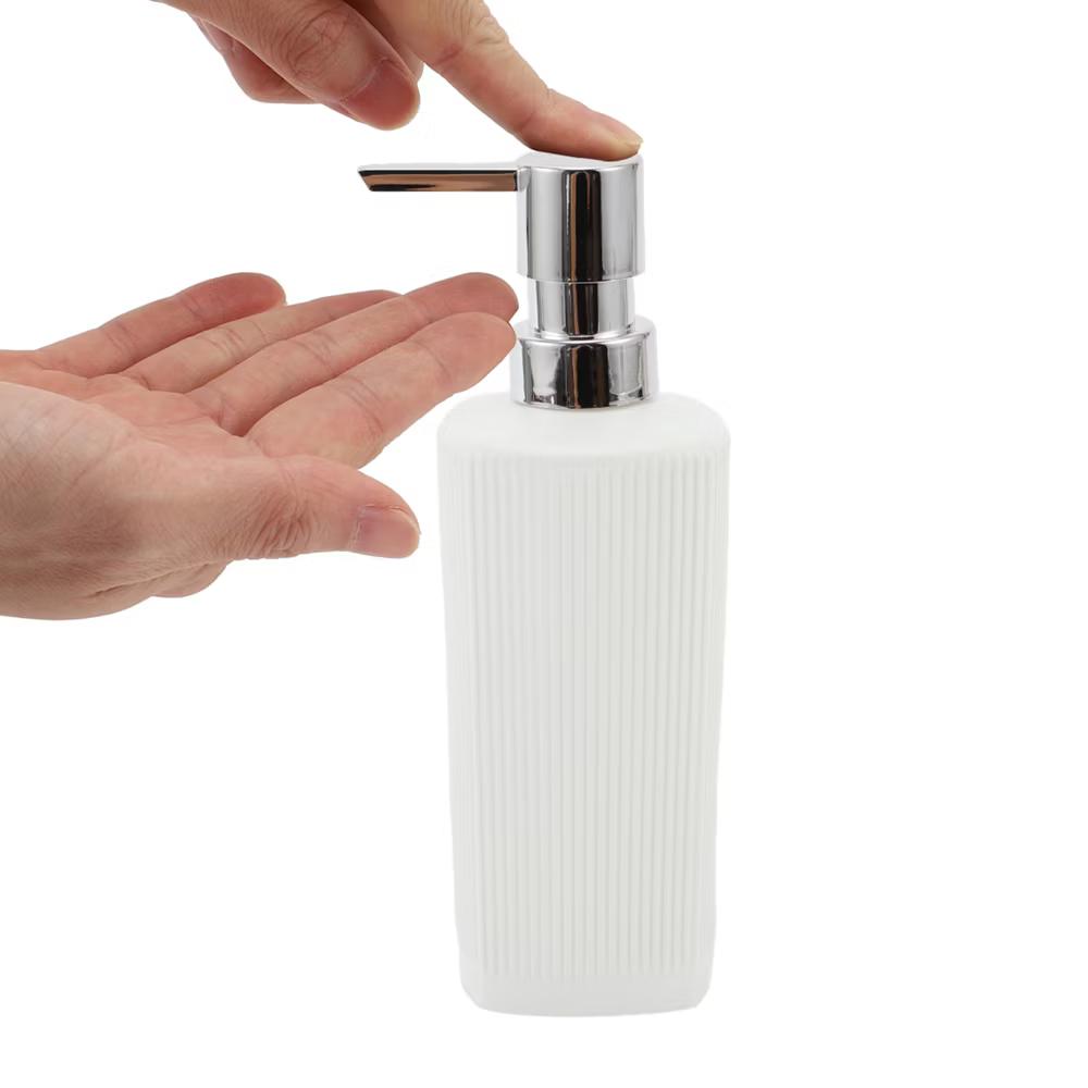 Classic Vertical Lines Soap Pump Dispenser for Bathroom 350ml 1 Pc - Image 63