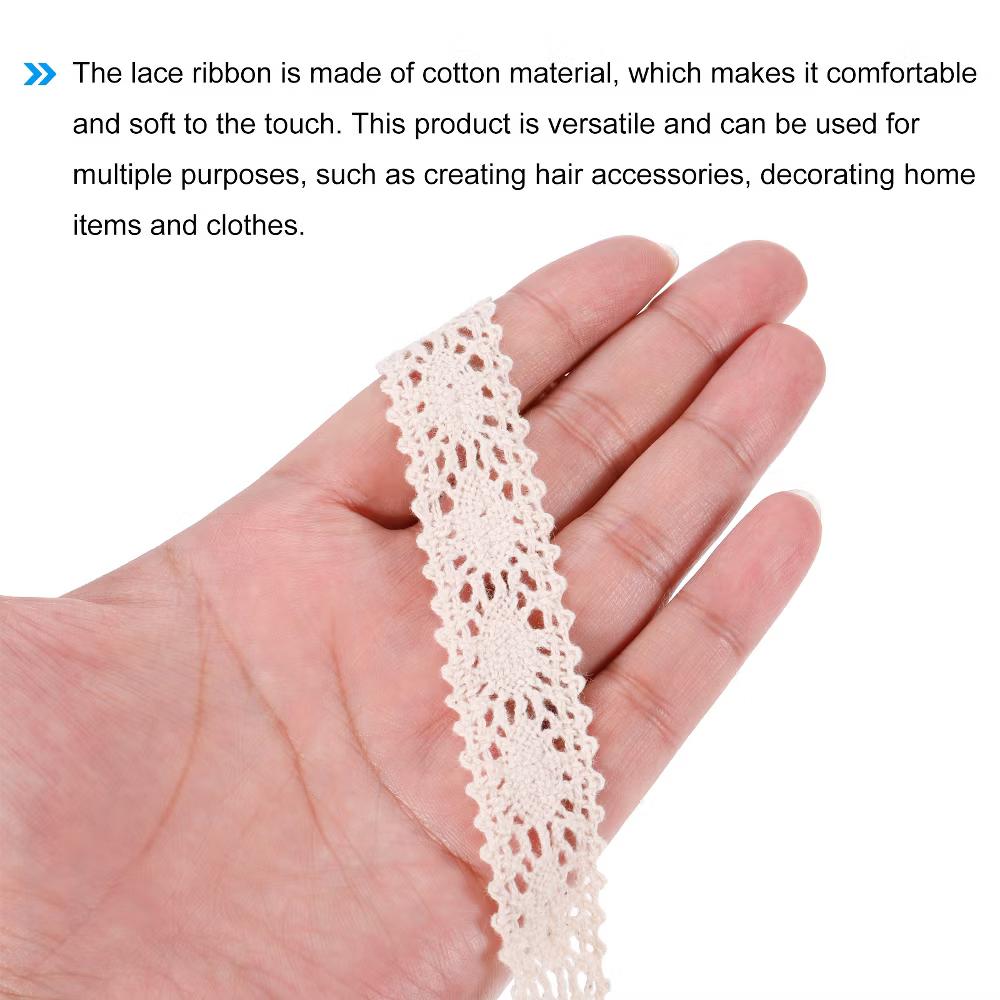 Cotton Lace Ribbon Lace Beige - Image 4