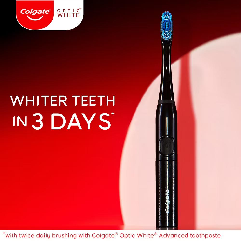 Optic White Pro Series Sonic Battery Powered Toothbrush - Black - Image 3