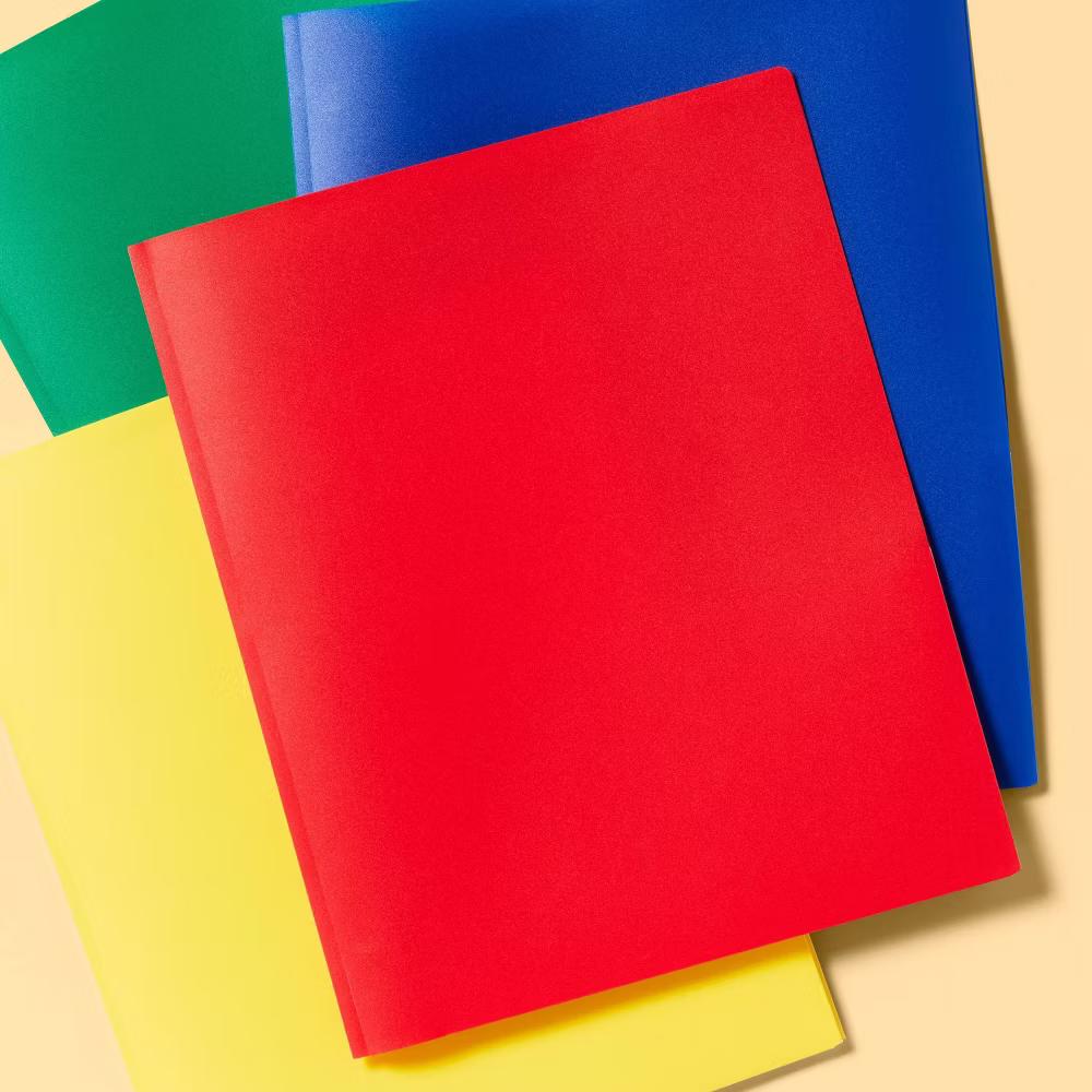 2 Pocket Plastic Folder with Prongs - Image 26